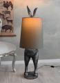lampa srebrny ukryty królik 117 cm figury zwierząt