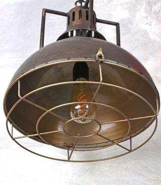 metalowa lampa sufitowa styl industrialny