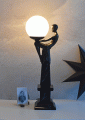 lampa figura kobiety max le verrier art deco