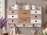 Wisząca Szafka 8 Szufladek Styl Vintage Shabby Chic
