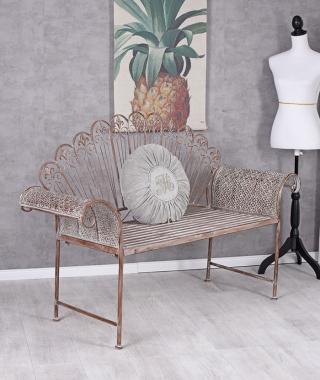 stylowa ławka ogrodowa wachlarz shabby chic