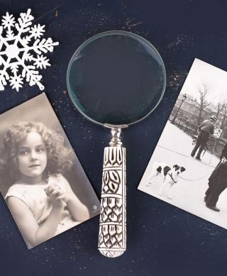 lupa długa ornamentowana rączka