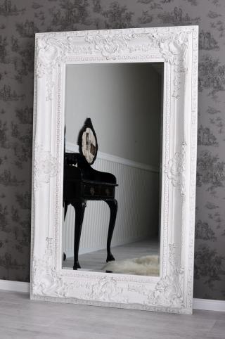 lustro styl barokowy białe 160 x 98 cm
