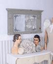 Wiszące Stylowe Lustro Shabby Chic