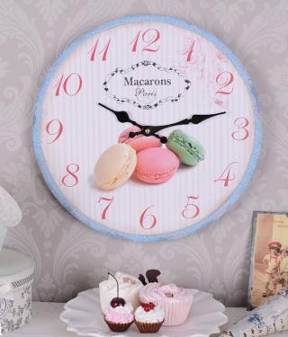 paryskie słodkości stylowy zegar ścienny