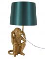lampa szmaragdowo-złota małpka z hawajską girlandą