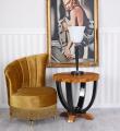 okrągły stolik kawowy styl art deco 60 cm