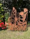 Parawan Ogrodowy Ażurowe Motywy Roślinne Motyl 114 x 92 cm