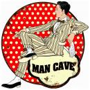 Retro Szyld Man Cave 45 x 45 cm