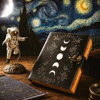 notatnik motyw fazy księżyca 200 stron