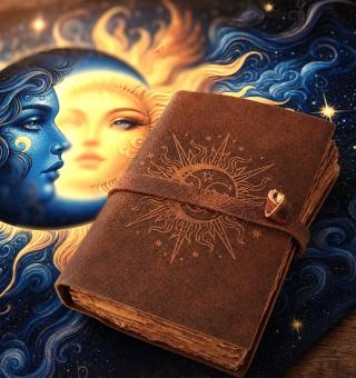 notatnik ezoteryczne symbole słońca i księżyca 200 stron