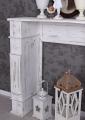 biała obudowa kominkowa styl rustykalny shabby chic