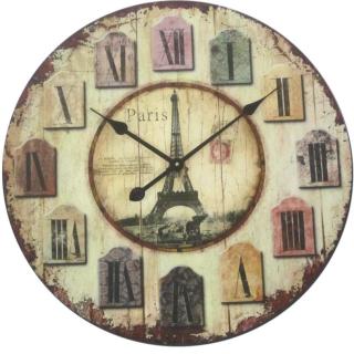 zegar w stylu prowansalskim wspomnienie paryża 60 cm