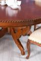 okrągły stylowy stół mahoń średnica 150 cm