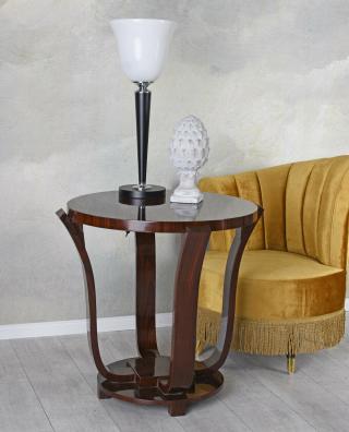 okrągły stolik w stylu art deco wys. ok. 67 cm