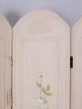 parawan z motywem różanym trzy skrzydła shabby chic