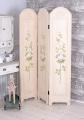 parawan z motywem różanym trzy skrzydła shabby chic