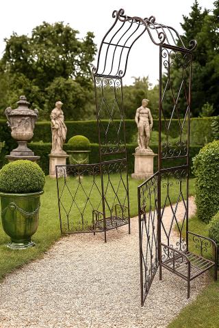 pergola ogrodowa vintage dwa kwietniki bramka