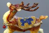 Piękna Szkatułka w Stylu Faberge w Formie Renifera