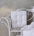 poduszka na krzesło biała 40 x 40 x 8 cm