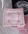 poduszka na krzesło różowy aksamit 40 x 40 cm