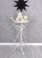 białe poidełko figura ptaszka dekoracja ogrodowa shabby chic