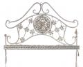 metalowy regał ścienny z półką i wieszakami shabby chic