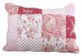 poszewka na poduszkę patchworkowy wzór czerwień i róż 50 x 70 cm