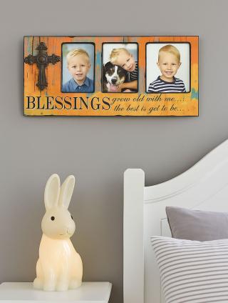 potrójna ramka z błogosławieństwem w stylu vintage