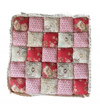 patchwork poduszka na krzesło 42 x 42 cm