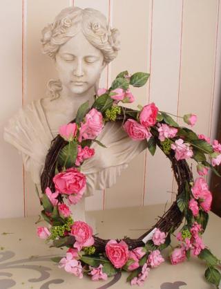 wianek w stylu shabby chic