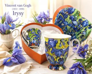 dwa kubki serce vincent van gogh irysy