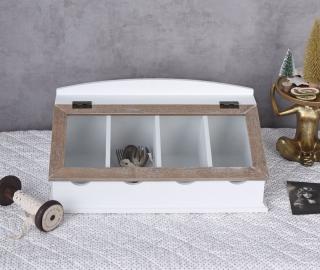 skrzyneczka na sztućce w stylu shabby chic