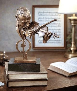 skrzypek popiersie z brązu figura dekoracyjna