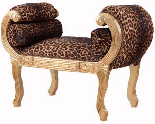 sofa z wolutami w stylu empire panterka