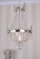 srebrny żyrandol w stylu biedermeier kryształki