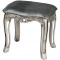 srebrny stołek glamour kolekcja lustrzana
