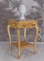 złoty stolik marmurowy blat meble barokowe 50 x 45 x 73 cm
