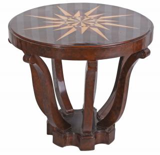 stolik intarsja styl art deco 78 cm