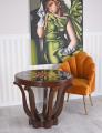 stolik intarsja styl art deco 78 cm