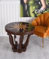 stolik intarsja styl art deco 78 cm