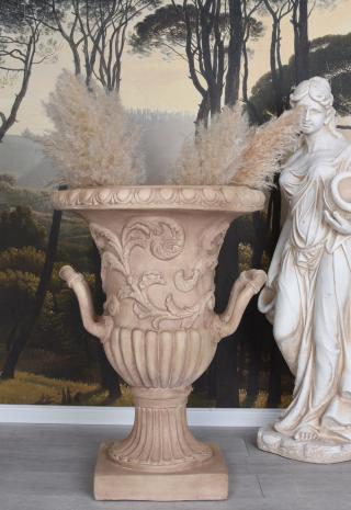 stylowa waza ogrodowa z uchwytami 78 cm dekoracje ogrodowe