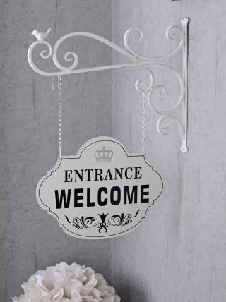 dekoracyjny szyld entrance welcome styl angielski