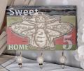 uroczy potrójny wieszak z napisem sweet home