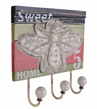 uroczy potrójny wieszak z napisem sweet home