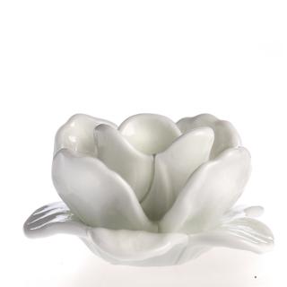 świecznik porcelanowy kwiat