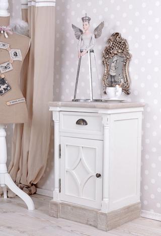 szafka nocna styl rustykalny shabby chic