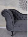 szezlong styl chesterfield szary 170 cm