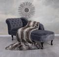 szezlong styl chesterfield szary 170 cm