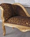 szezlong w panterkę styl barokowy